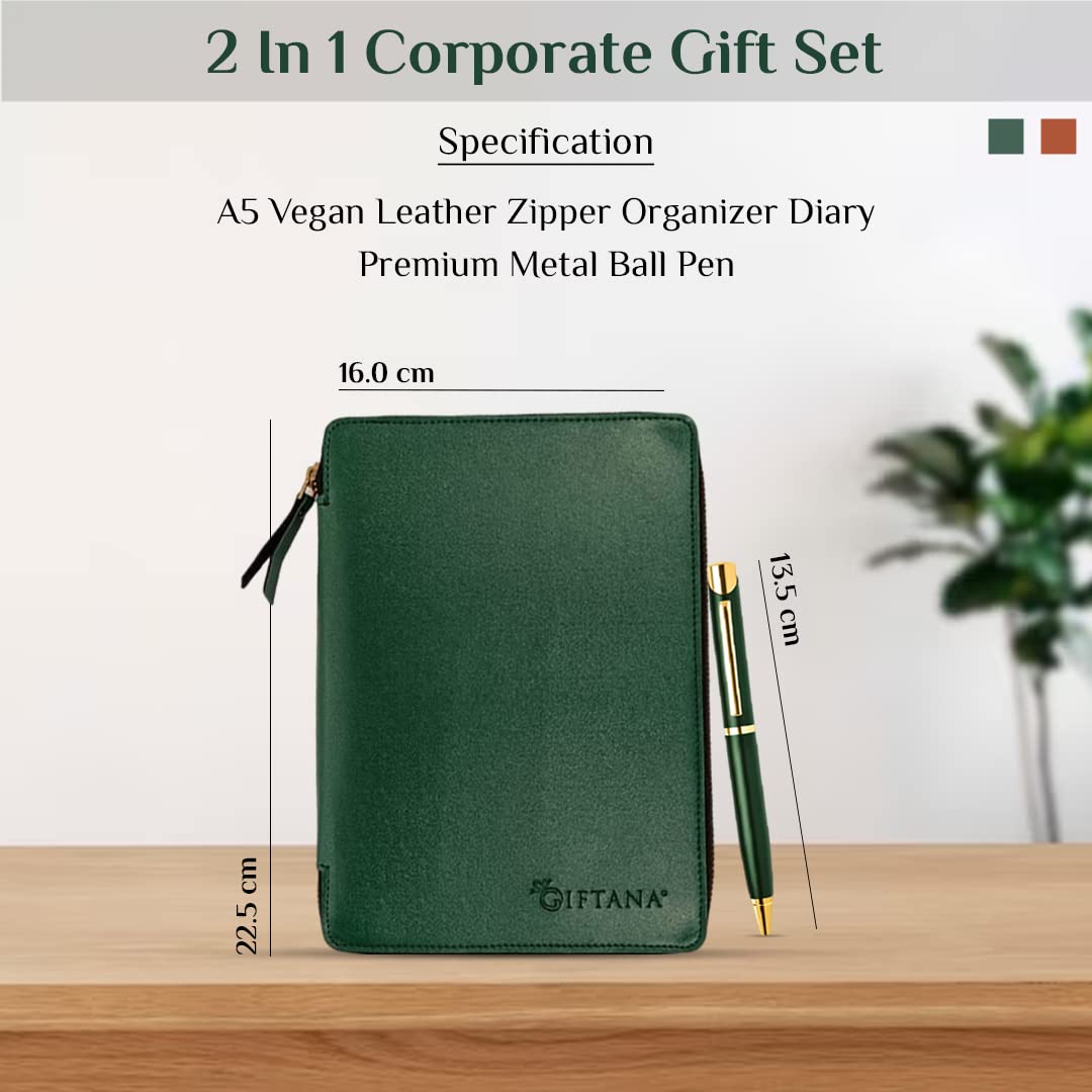 1685430865_Vegan Leather Organizer Zipper Diary & Metal Pen 2 in 1 Gift Set 03